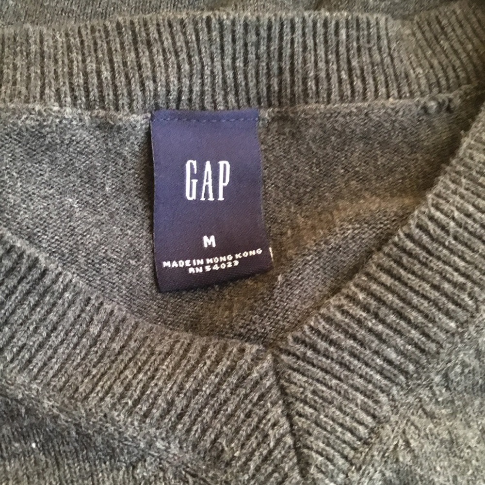 Gap V Neck Cotton Blend Sweater (B)